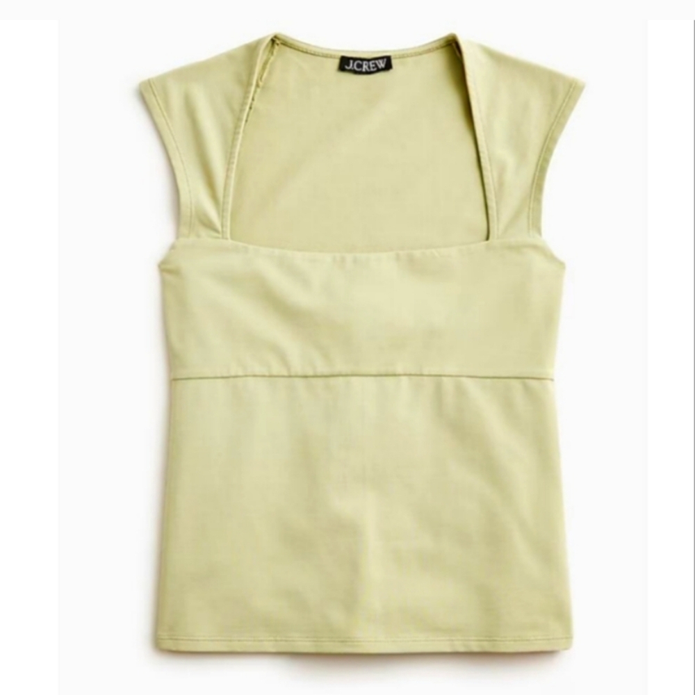 J. Crew Square Neck Cap Sleeve Top